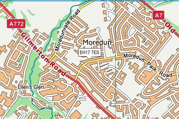EH17 7ES map - OS VectorMap District (Ordnance Survey) EH17 7ES map - OS VectorMap District (Ordnance Survey)