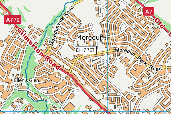 EH17 7ET map - OS VectorMap District (Ordnance Survey) EH17 7ET map - OS VectorMap District (Ordnance Survey)