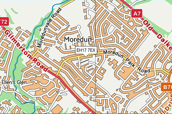 EH17 7EX map - OS VectorMap District (Ordnance Survey) EH17 7EX map - OS VectorMap District (Ordnance Survey)