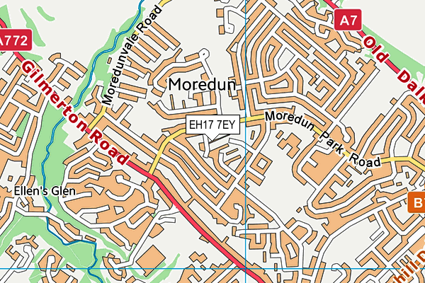 EH17 7EY map - OS VectorMap District (Ordnance Survey) EH17 7EY map - OS VectorMap District (Ordnance Survey)