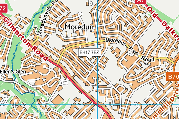 EH17 7EZ map - OS VectorMap District (Ordnance Survey) EH17 7EZ map - OS VectorMap District (Ordnance Survey)