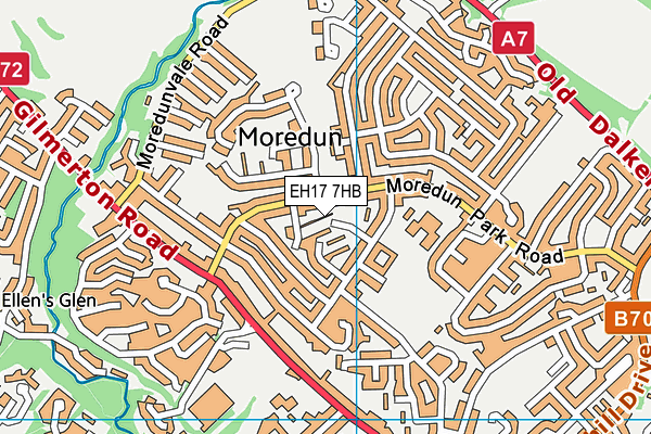 EH17 7HB map - OS VectorMap District (Ordnance Survey) EH17 7HB map - OS VectorMap District (Ordnance Survey)
