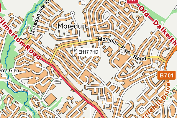 EH17 7HD map - OS VectorMap District (Ordnance Survey) EH17 7HD map - OS VectorMap District (Ordnance Survey)