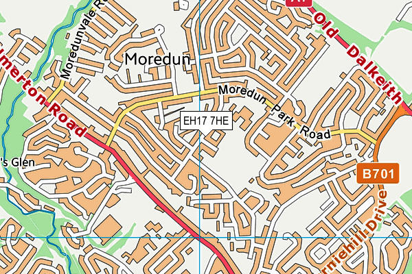 EH17 7HE map - OS VectorMap District (Ordnance Survey) EH17 7HE map - OS VectorMap District (Ordnance Survey)