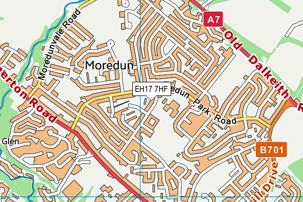 EH17 7HF map - OS VectorMap District (Ordnance Survey) EH17 7HF map - OS VectorMap District (Ordnance Survey)