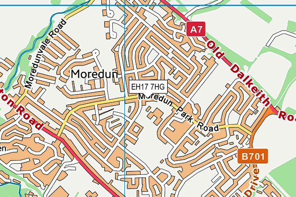 EH17 7HG map - OS VectorMap District (Ordnance Survey) EH17 7HG map - OS VectorMap District (Ordnance Survey)