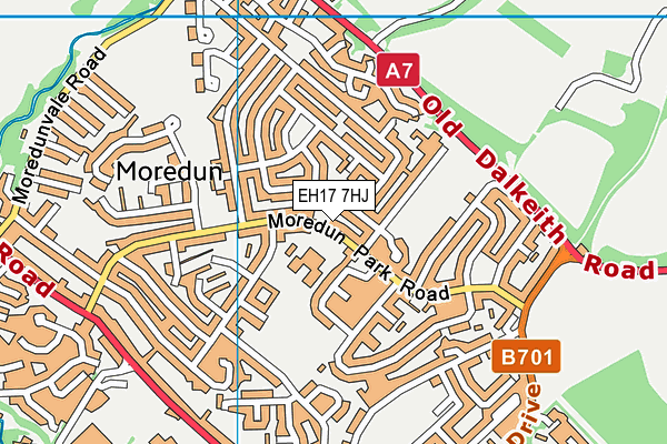 EH17 7HJ map - OS VectorMap District (Ordnance Survey) EH17 7HJ map - OS VectorMap District (Ordnance Survey)