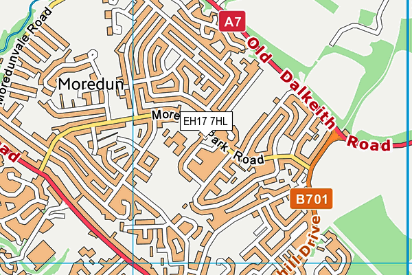 EH17 7HL map - OS VectorMap District (Ordnance Survey) EH17 7HL map - OS VectorMap District (Ordnance Survey)