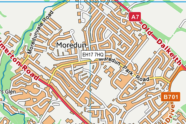 EH17 7HQ map - OS VectorMap District (Ordnance Survey) EH17 7HQ map - OS VectorMap District (Ordnance Survey)