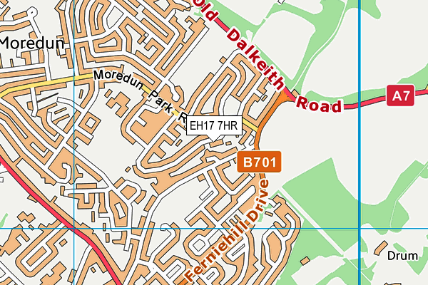 EH17 7HR map - OS VectorMap District (Ordnance Survey) EH17 7HR map - OS VectorMap District (Ordnance Survey)