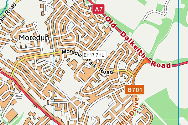 EH17 7HU map - OS VectorMap District (Ordnance Survey) EH17 7HU map - OS VectorMap District (Ordnance Survey)