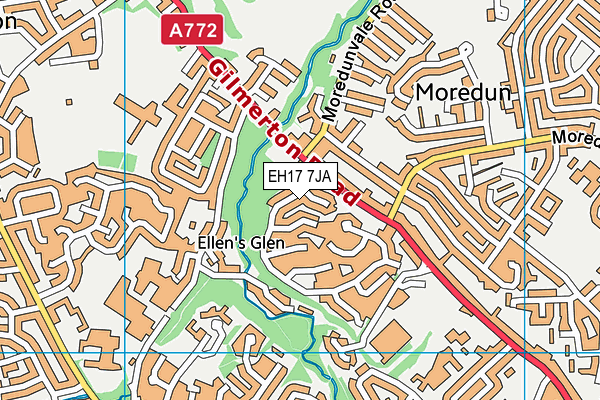 EH17 7JA map - OS VectorMap District (Ordnance Survey) EH17 7JA map - OS VectorMap District (Ordnance Survey)