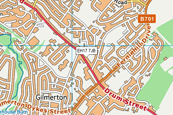 EH17 7JB map - OS VectorMap District (Ordnance Survey) EH17 7JB map - OS VectorMap District (Ordnance Survey)