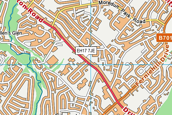 EH17 7JE map - OS VectorMap District (Ordnance Survey) EH17 7JE map - OS VectorMap District (Ordnance Survey)