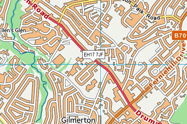 EH17 7JF map - OS VectorMap District (Ordnance Survey) EH17 7JF map - OS VectorMap District (Ordnance Survey)