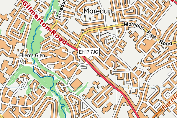 EH17 7JG map - OS VectorMap District (Ordnance Survey) EH17 7JG map - OS VectorMap District (Ordnance Survey)