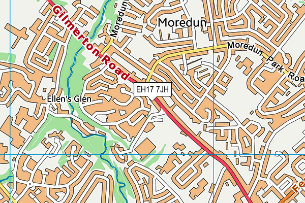 EH17 7JH map - OS VectorMap District (Ordnance Survey) EH17 7JH map - OS VectorMap District (Ordnance Survey)