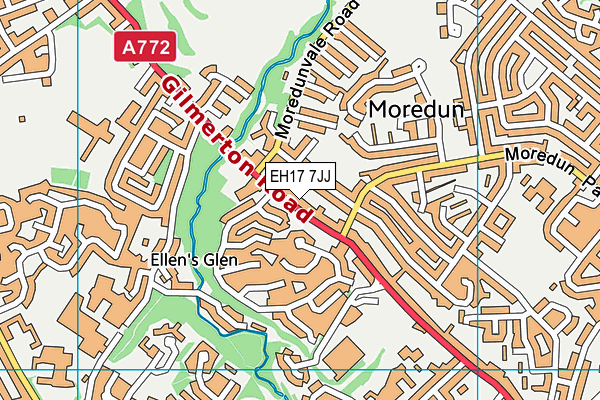 EH17 7JJ map - OS VectorMap District (Ordnance Survey) EH17 7JJ map - OS VectorMap District (Ordnance Survey)