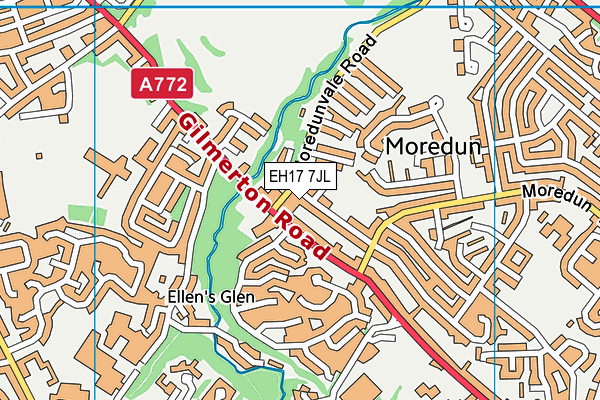 EH17 7JL map - OS VectorMap District (Ordnance Survey) EH17 7JL map - OS VectorMap District (Ordnance Survey)