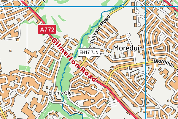 EH17 7JN map - OS VectorMap District (Ordnance Survey) EH17 7JN map - OS VectorMap District (Ordnance Survey)