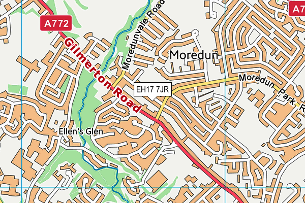 EH17 7JR map - OS VectorMap District (Ordnance Survey) EH17 7JR map - OS VectorMap District (Ordnance Survey)