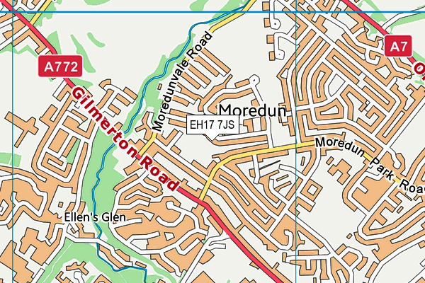 EH17 7JS map - OS VectorMap District (Ordnance Survey) EH17 7JS map - OS VectorMap District (Ordnance Survey)