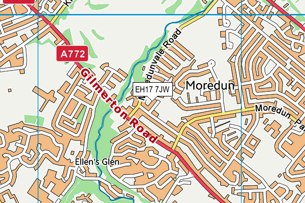 EH17 7JW map - OS VectorMap District (Ordnance Survey) EH17 7JW map - OS VectorMap District (Ordnance Survey)