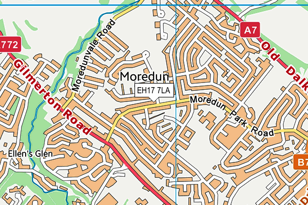 EH17 7LA map - OS VectorMap District (Ordnance Survey) EH17 7LA map - OS VectorMap District (Ordnance Survey)