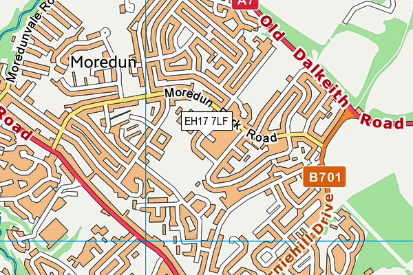 EH17 7LF map - OS VectorMap District (Ordnance Survey) EH17 7LF map - OS VectorMap District (Ordnance Survey)