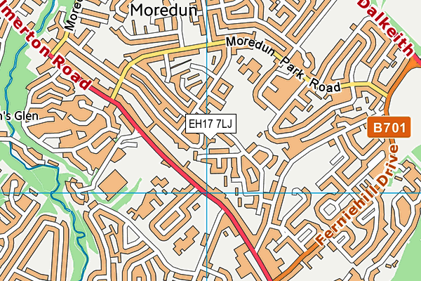 EH17 7LJ map - OS VectorMap District (Ordnance Survey) EH17 7LJ map - OS VectorMap District (Ordnance Survey)