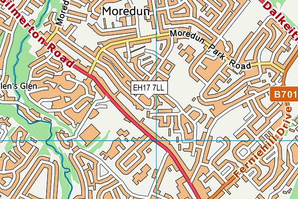 EH17 7LL map - OS VectorMap District (Ordnance Survey) EH17 7LL map - OS VectorMap District (Ordnance Survey)
