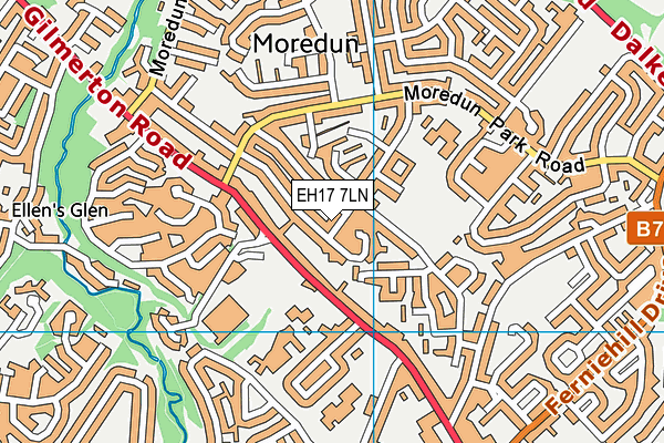 EH17 7LN map - OS VectorMap District (Ordnance Survey) EH17 7LN map - OS VectorMap District (Ordnance Survey)