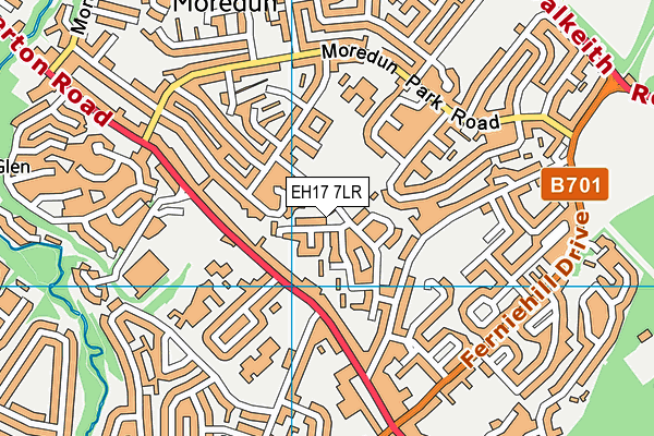 EH17 7LR map - OS VectorMap District (Ordnance Survey) EH17 7LR map - OS VectorMap District (Ordnance Survey)