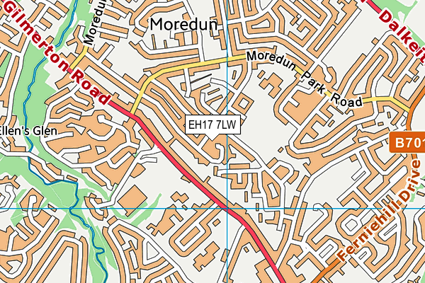 EH17 7LW map - OS VectorMap District (Ordnance Survey) EH17 7LW map - OS VectorMap District (Ordnance Survey)