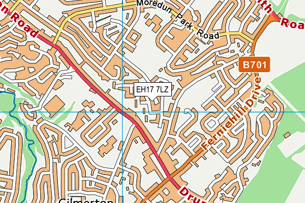EH17 7LZ map - OS VectorMap District (Ordnance Survey) EH17 7LZ map - OS VectorMap District (Ordnance Survey)