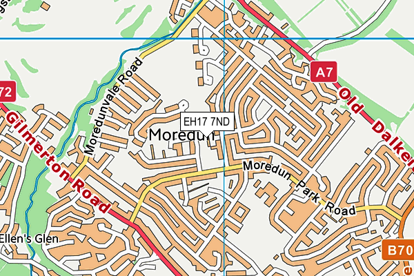 EH17 7ND map - OS VectorMap District (Ordnance Survey) EH17 7ND map - OS VectorMap District (Ordnance Survey)