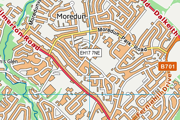EH17 7NE map - OS VectorMap District (Ordnance Survey) EH17 7NE map - OS VectorMap District (Ordnance Survey)