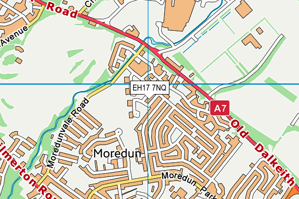 EH17 7NQ map - OS VectorMap District (Ordnance Survey) EH17 7NQ map - OS VectorMap District (Ordnance Survey)