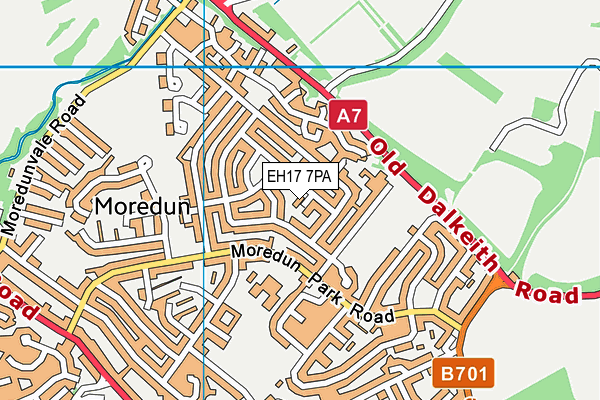 EH17 7PA map - OS VectorMap District (Ordnance Survey) EH17 7PA map - OS VectorMap District (Ordnance Survey)