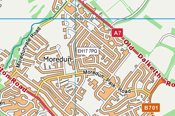EH17 7PQ map - OS VectorMap District (Ordnance Survey) EH17 7PQ map - OS VectorMap District (Ordnance Survey)