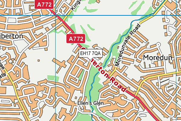 EH17 7QA map - OS VectorMap District (Ordnance Survey) EH17 7QA map - OS VectorMap District (Ordnance Survey)