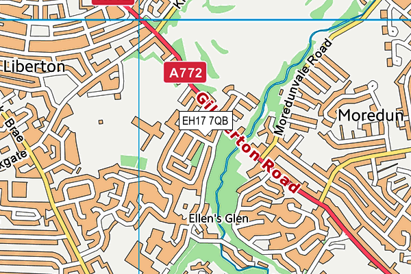 EH17 7QB map - OS VectorMap District (Ordnance Survey) EH17 7QB map - OS VectorMap District (Ordnance Survey)