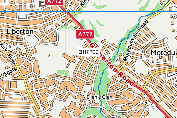 EH17 7QD map - OS VectorMap District (Ordnance Survey) EH17 7QD map - OS VectorMap District (Ordnance Survey)
