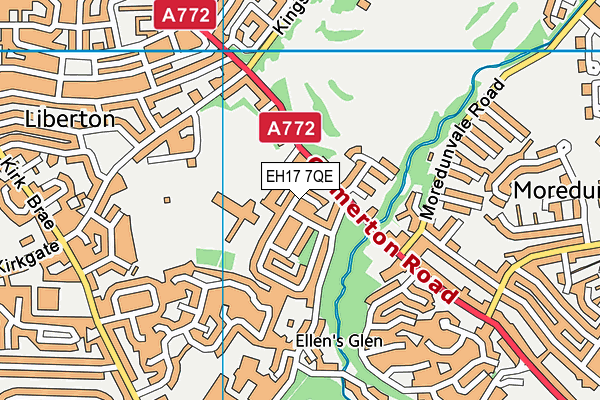 EH17 7QE map - OS VectorMap District (Ordnance Survey) EH17 7QE map - OS VectorMap District (Ordnance Survey)