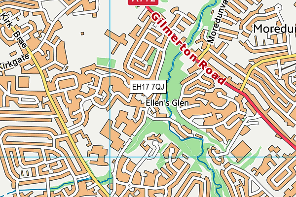 EH17 7QJ map - OS VectorMap District (Ordnance Survey) EH17 7QJ map - OS VectorMap District (Ordnance Survey)