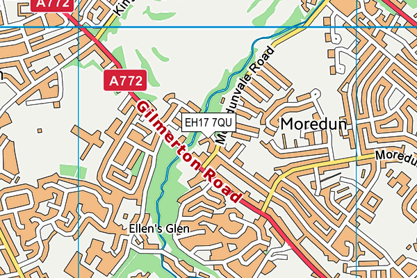 EH17 7QU map - OS VectorMap District (Ordnance Survey) EH17 7QU map - OS VectorMap District (Ordnance Survey)