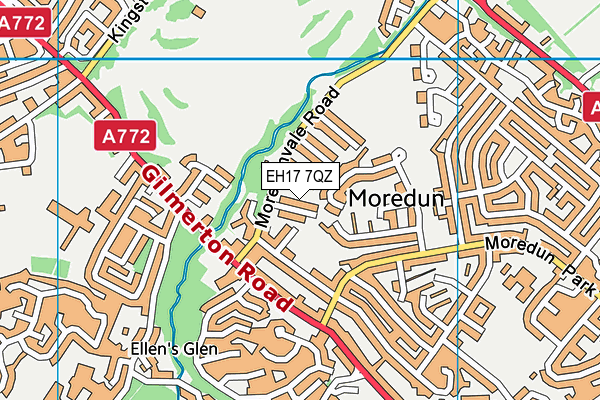 EH17 7QZ map - OS VectorMap District (Ordnance Survey) EH17 7QZ map - OS VectorMap District (Ordnance Survey)