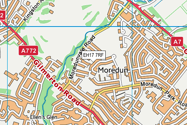 EH17 7RF map - OS VectorMap District (Ordnance Survey) EH17 7RF map - OS VectorMap District (Ordnance Survey)