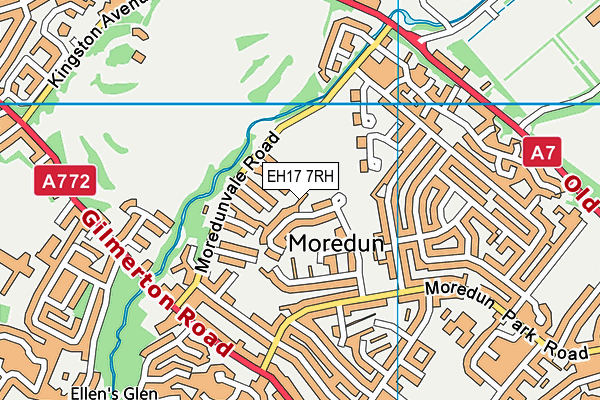 EH17 7RH map - OS VectorMap District (Ordnance Survey) EH17 7RH map - OS VectorMap District (Ordnance Survey)