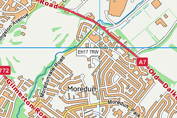EH17 7RW map - OS VectorMap District (Ordnance Survey) EH17 7RW map - OS VectorMap District (Ordnance Survey)